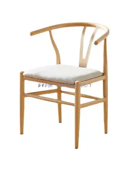 Железная y-образная спинка стула Taishi chair имитация чайного стула из массива дерева Скандинавское современное простое кресло комбинированный обеденный стул