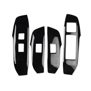 Накладка панели переключателя кнопки стеклоподъемника 4ШТ для LEXUS NX 300H 200T Декоративные наклейки для регулировки стеклоподъемника автомобиля Черный