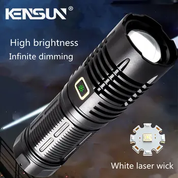 Яркий светодиодный фонарик мощностью 30000 люмен, перезаряжаемый через USB, водонепроницаемые тактические фонари IPx67 для чрезвычайных ситуаций в кемпинге