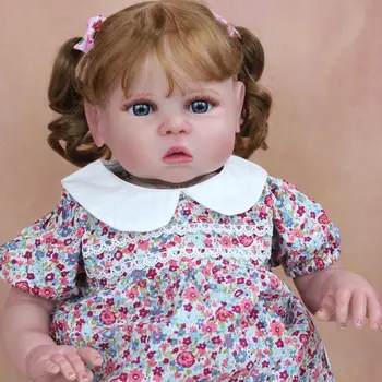 Кукла Реборн 3D Высокого Цвета Кровеносный Сосуд Синяя Полоса Видна 65 см Имитация Хлопчатобумажного Тела Для Сопровождения Роста Детей Подарок На День Рождения