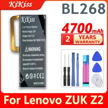 KiKiss 4700 мАч Батарея BL268 для Lenovo ZUK Z2 BL 268 BL-268 Замена Мобильного Телефона Высококачественные Аккумуляторы с Инструментами Подарки