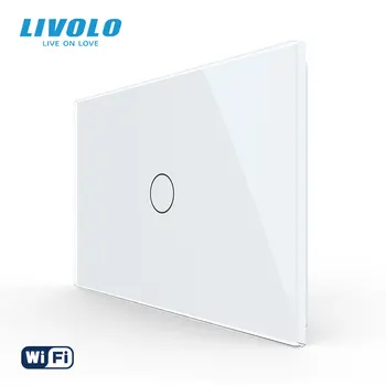 LIVOLO US 1Gang Smart Wifi Настенный Сенсорный Выключатель, Беспроводная Интеллектуальная Автоматизация, Управление Приложением 1Way, Беспроводные Провода, Google home, Aleax