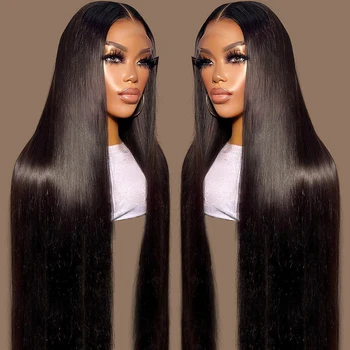 Прямые парики из человеческих волос с перуанской костью, 360 Прозрачный Кружевной Фронтальный парик для женщин, Кружевные Фронтальные парики из человеческих волос, предварительно выщипанный парик