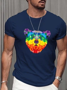 Летняя Мужская Повседневная футболка с круглым вырезом и коротким рукавом с принтом 2023, Мужская футболка Rainbow You Are Enough, футболка с 3D принтом