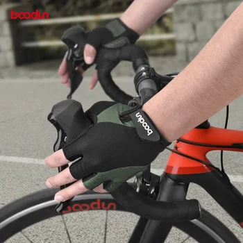 Boodun Весна/Лето, Новые Силиконовые Велосипедные перчатки для велоспорта на открытом воздухе с полупальцами