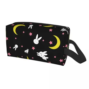 Модная дорожная сумка для туалетных принадлежностей с рисунком Луны, женская косметичка из японского аниме Kawaii, косметичка для макияжа, набор для хранения косметики