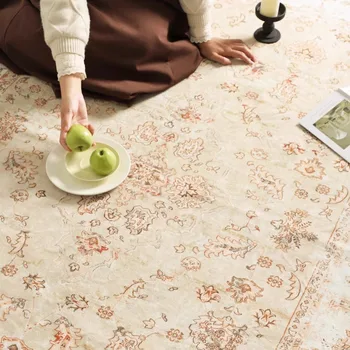 Винтажный персидский ковер для гостиной Моющийся коврик для пола Домашний Американский чайный столик Ковры Украшение спальни Марокко Мягкий Большой ковер