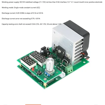 Многофункциональный электронный модуль старения нагрузки постоянного тока мощностью 60 Вт 9.99 А, тестер емкости аккумулятора мощностью 30 В