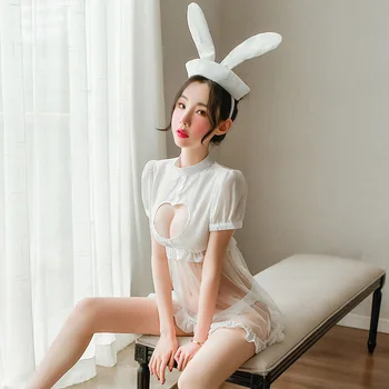 Форма медсестры для косплея кролика, секс-костюмы для взрослых для девочек-кроликов, набор для ролевых игр для пар, порно Женское платье, Эротическое белье 