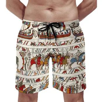 Летние пляжные шорты Винтажная спортивная одежда с изображением лошади, Дизайн с животным принтом, Пляжные шорты, Гавайи, Быстросохнущие плавки, Большие размеры