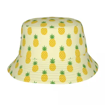 Шляпа с ананасом, Модная солнцезащитная кепка, уличная шляпа рыбака для женщин и мужчин, пляжные кепки для подростков, кепка для рыбалки