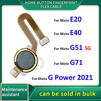 Оригинальная кнопка Home, датчик отпечатков пальцев Touch ID, гибкий кабель для Motorola Moto E20 E40 G51 G71, Запасные части 5G G Power 2021