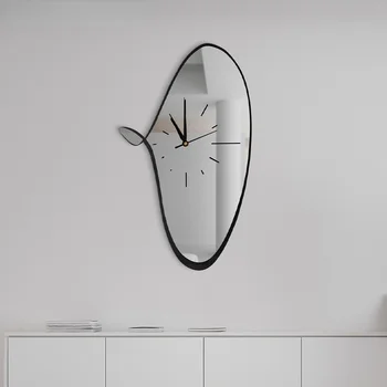 Современная минималистская декоративная живопись настенные часы для гостиной в скандинавском стиле, настенные часы, висящие на крыльце, роскошные немые домашние часы