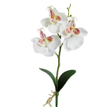 Искусственная орхидея без горшка с тройной головкой, искусственная бабочка, шелковый цветок, домашний свадебный декор, гирлянда из мокрой пены, прямая поставка