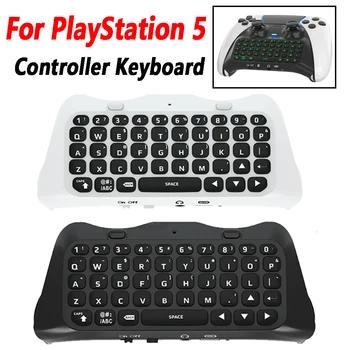 Игровая клавиатура Чат-панель для PS5 500 мАч Беспроводная клавиатура, совместимая с Bluetooth, зеленая подсветка, встроенный динамик, клавиатура геймпада.
