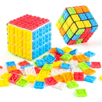 DIY Строительные Блоки Cube 3x3x3 Puzzle Cube Cubo Magico Профессиональный Волшебный Куб 3x3 Blocks Cube Развивающая Игрушка Для Детского Подарка