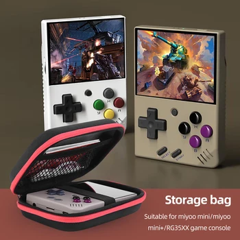 Чехол для переноски Anbernic RG35XX, черный чехол для Miyoo Mini Case, портативная мини-сумка для игровой консоли в стиле ретро с ремешком