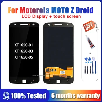Super AMOLED Для Motorola MOTO Z Droid XT1650 ЖК-дисплей С Сенсорным Экраном Дигитайзер Для Moto Z XT1650-01 XT1650-03 ЖК-оригинал