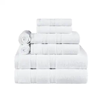 Набор мягких полотенец Smart Dry из 8 предметов Zero Twist, белый