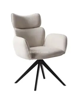 Итальянский минималистичный тканевый компьютерный стул, домашний удобный сидячий рабочий стул, легкое роскошное кресло для макияжа, спальня