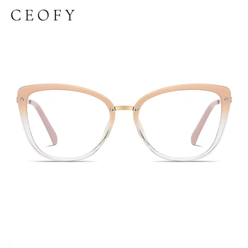 Женские очки Ceofy в оправе Cateye, Винтажная оправа для близорукости по рецепту, популярный дизайн, Оправы для очков, Новое поступление, Очки