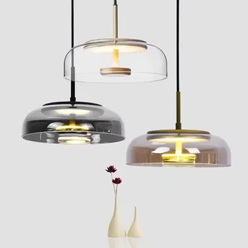 Подвесной светильник Blossi Современный итальянский дизайн, абажур стеклянный для кухни, кафе-бара, креативное освещение столовой в скандинавском интерьере