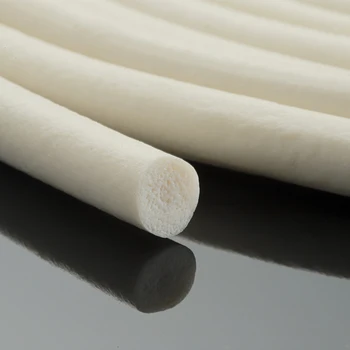 Губчатая лента из силиконовой резины диаметром 1 мм - 25 мм, Уплотнительные полоски из белого вспененного стержня, Круглый вспенивающий шнур VMQ