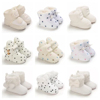 Носки для новорожденных, Обувь для мальчиков и девочек, первые ходунки для малышей, пинетки, Комфортная мягкая противоскользящая теплая обувь для детской кроватки