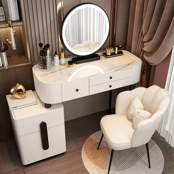 Легкий Роскошный Туалетный столик Многофункциональная спальня Современные Бытовые Столики для макияжа Шкаф для хранения Простая мебель для спальни