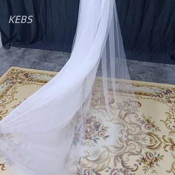 двухслойная мягкая фата невесты с очень многослойным эффектом, аксессуары для свадебного платья белого / слоновой кости с металлической расческой
