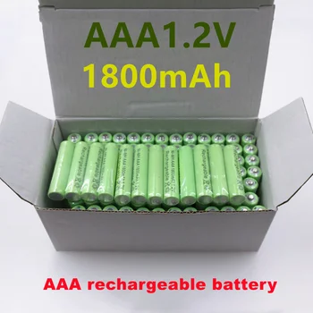100% Оригинальная высококачественная аккумуляторная батарея AAA 1800 мАч 1,2 В AAA 1800 мАч NiMH аккумуляторная батарея 1,2 В 3A