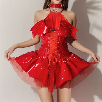 Новые Сексуальные платья для косплея из искусственной кожи, женские костюмы для косплея аниме 