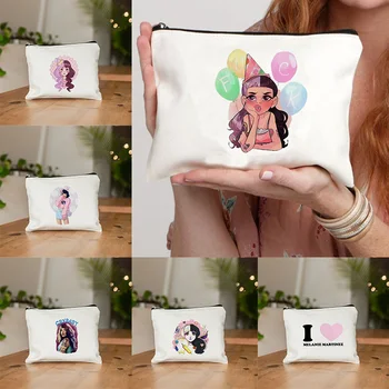 Сумка-органайзер для макияжа на молнии Lana Del Rey Модная сумка для туалетных принадлежностей Пенал Музыкальная сумка Косметический органайзер для путешествий Подарок для нее