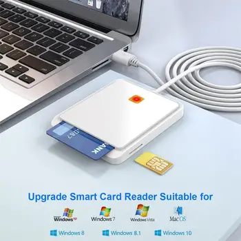USB 2,0 Считыватель смарт-карт Памяти для ID Bank SIM CAC ID Card Cloner Разъем Адаптера для Windows XP Windows 7/8/8.1/10