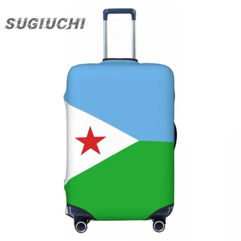 Чехол для багажа с флагом страны Джибути, Аксессуары для путешествий, эластичный пылезащитный чехол с принтом, сумка-тележка, защитный чехол