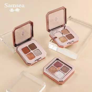 4 в 1 Samsea Eye Shadow Очаровательная Палитра ярких теней для век с матовым блеском Beauty Cosmetic Eye Stereo Makeup Look