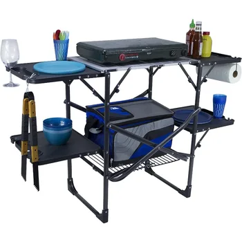 Переносной складной стол DZQ для приготовления пищи на открытом воздухе, складывающийся в тонкую форму, Переносной складной стол на открытом воздухе