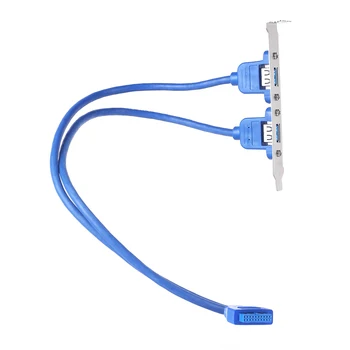 20-контактный кабель-адаптер с двойной перегородкой USB3.0, USB 3.0, Расширительный кронштейн для задней панели