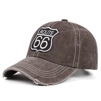 Модная бейсболка с вышитыми буквами ROUTE 66, мужская хлопковая повседневная шляпа Snapback для женщин, мужские ретро-шляпы Casquette