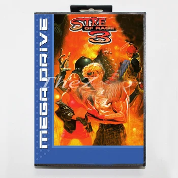strts of rage 3 с коробкой для 16-битной игровой карты MD для MegaDrive / Genesis ЯПОНИЯ /EU, US Shall