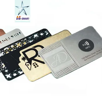 Индивидуальные смарт-карты NFC Металлические визитные карточки NFC Ntg213/215/216