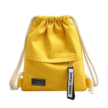 Холщовый рюкзак на шнурке Модный школьный тренажерный зал Сумка на шнурке Повседневный рюкзак на шнурке Школьный рюкзак для женщин-подростков