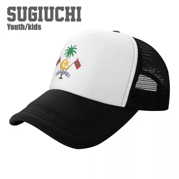 Детская сетчатая кепка, бейсболка с эмблемой Мальдив, бейсболки для мальчиков и девочек, детские шапки для учеников, спортивные костюмы на открытом воздухе Унисекс