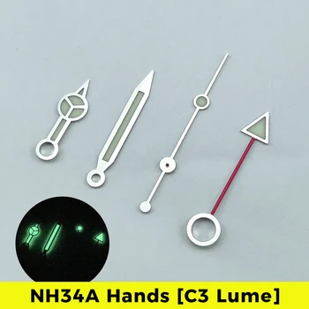 NH34A Watch Hands Mod для механизма NH34 SKX SSK Mod Super C3 Lume 4-hand Master GMT 24-часовой проводник стрелок