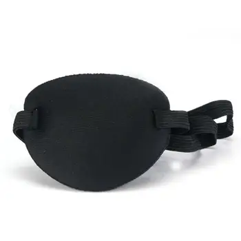 Черная повязка на глаз в костюме пирата, мягкие удобные нашивки на один глаз, сшитые вручную, Регулируемые аксессуары для реквизита для косплея с 3D канавкой