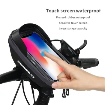 Сумка для горного велосипеда, сумка для руля, Непромокаемый 6,8-дюймовый чехол для мобильного телефона, сумка для верхней трубки велосипеда, аксессуары для велоспорта