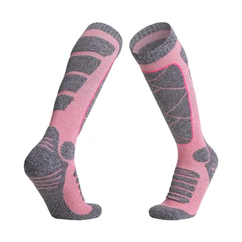 Новые лыжные длинные носки для женщин и мужчин Зимние длинные Теплые носки для лыжного туризма, сноуборда, скалолазания, спортивные носки высокого качества