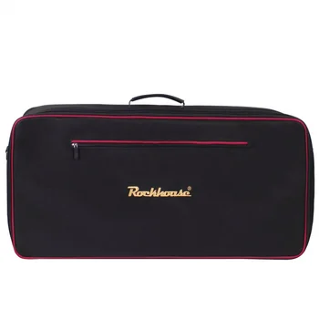 Педальная сумка с эффектом Рокхауса, гитарная педальная доска, сумка для переноски, ткань Оксфорд, переносная сумка на молнии, сумка через плечо со съемным ремнем
