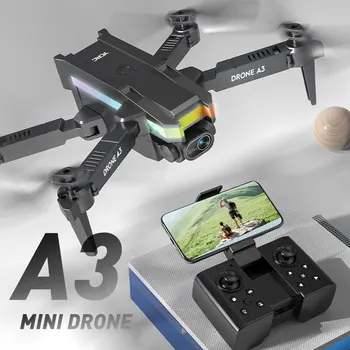 А3 Складной мини-дрон с 4K HD аэрофотосъемка ослепительным светом фиксированная Высота пульт дистанционного управления летающие дроны самолет игрушки подарки