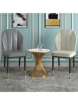 Обеденный стул в скандинавском стиле, домашний легкий стул в роскошном стиле, простой стол для макияжа, чистый красный стул для ресторана, отель, железный стул для ресторана
